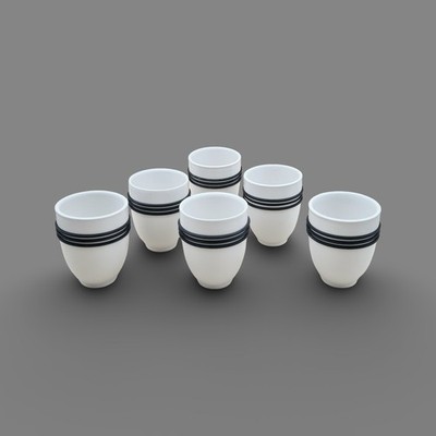 Höganäs Apollo Becher  6-teilig   Kristina Stark   Skandinavisches Design 60er