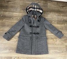 Burberry children duffle coat size 6Y gray boy