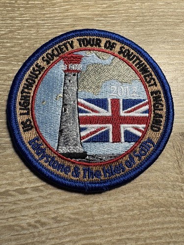 US Lighthouse Society Tour of SW England Eddystone  & Scilly Patch FREE SHIPPING