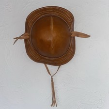 Vintage Brasilianischer, Gaucho, Hut, Leder, Cowboyhut. Farbe Braun. Sch&ouml;ne