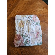 100 cotton The Mini Scout Vintage Floral Cotton Crib Sheet Pink Yellow Green