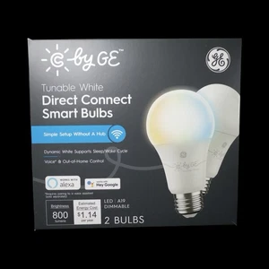 C by GE Tunable White Direct Connect Smart Bulbs LED A19 Dimmable 2-pack SEALED