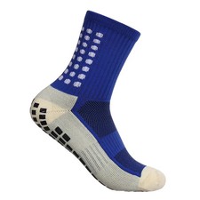 Color: Blue - Anti-slip Soccer Women Men Outdoor Sport Grip Football Yoga Socks