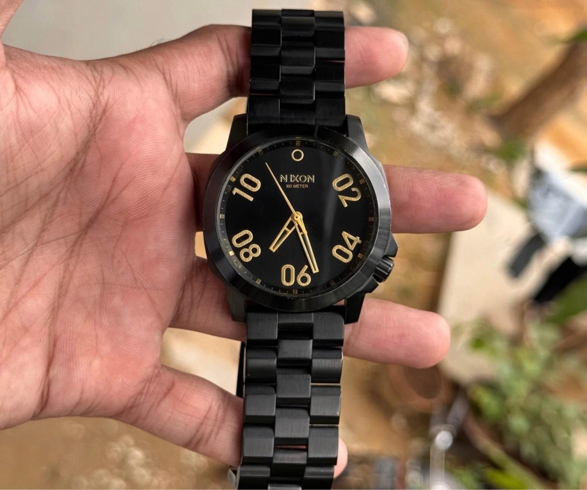 Nixon Men's Ranger 45 All Black Stainless Steel Quartz Watch | eBay