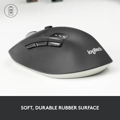LOGITECH M720 TRIATHLON MULTI-DEVICE WIRELESS MOUSE, BLUETOOTH, USB UNIFYING