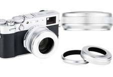 JJC LH-JX100VII SILVER Lens Hood for Fuji X100 X100s X100V X100VI