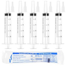 20ml Syringe for Liquid,50 Pack Large Plastic Syringes with Adapters and 20ML 