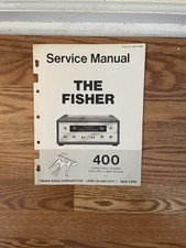 Fisher 400 Service Manual With Chassis Serial Numbers From 20001-29999 Inclusiv