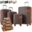 4 Piece Luggage Set Suitcase Expandable Travel Luggage with 4 Packing Cubes New