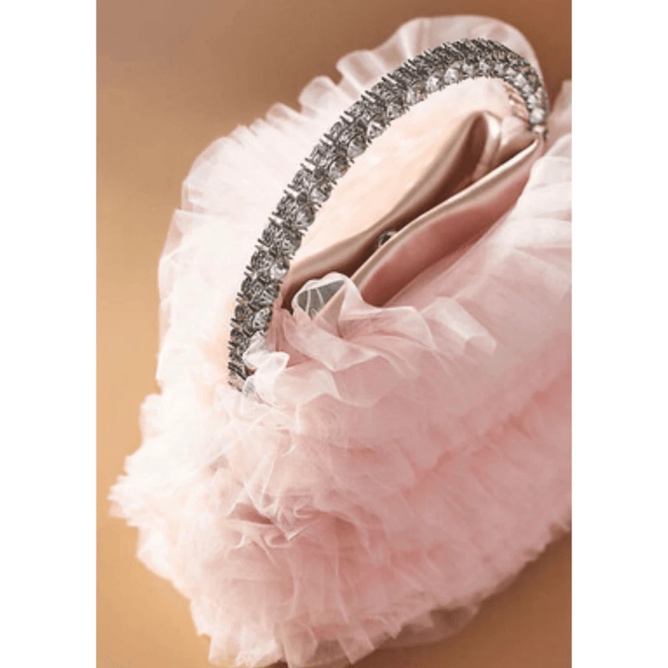 Bolsa de babado Anthropologie Badgley Mishka Jazzie chiffon embreagem casamento formatura - Imagem 2 de 4