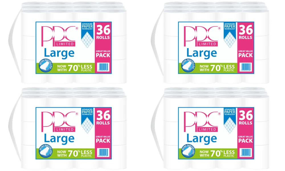 144 Rolls 2 Ply Quilted Toilet Roll Bulk Pack