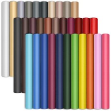 32 Pieces Faux Leather Sheets 8 12 INCH 32 Colors Leather Fabric Sheets 0.7mm...