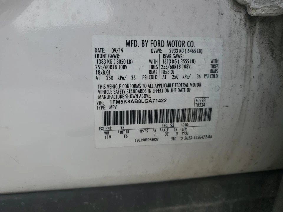 Used Rear Left Ind Rr Suspension Assembly fits: 2020 Ford Explorer without cross Foto 4 de 4