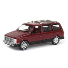 1/64 Auto World 1985 Dodge Caravan, Crimson Red Mighty Minivans AWSP167-B