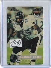 (194) 1996 PRO LINE INTENSE II ~ JONATHAN OGDEN $3 ROOKIE PHONE CARD #37 LOT
