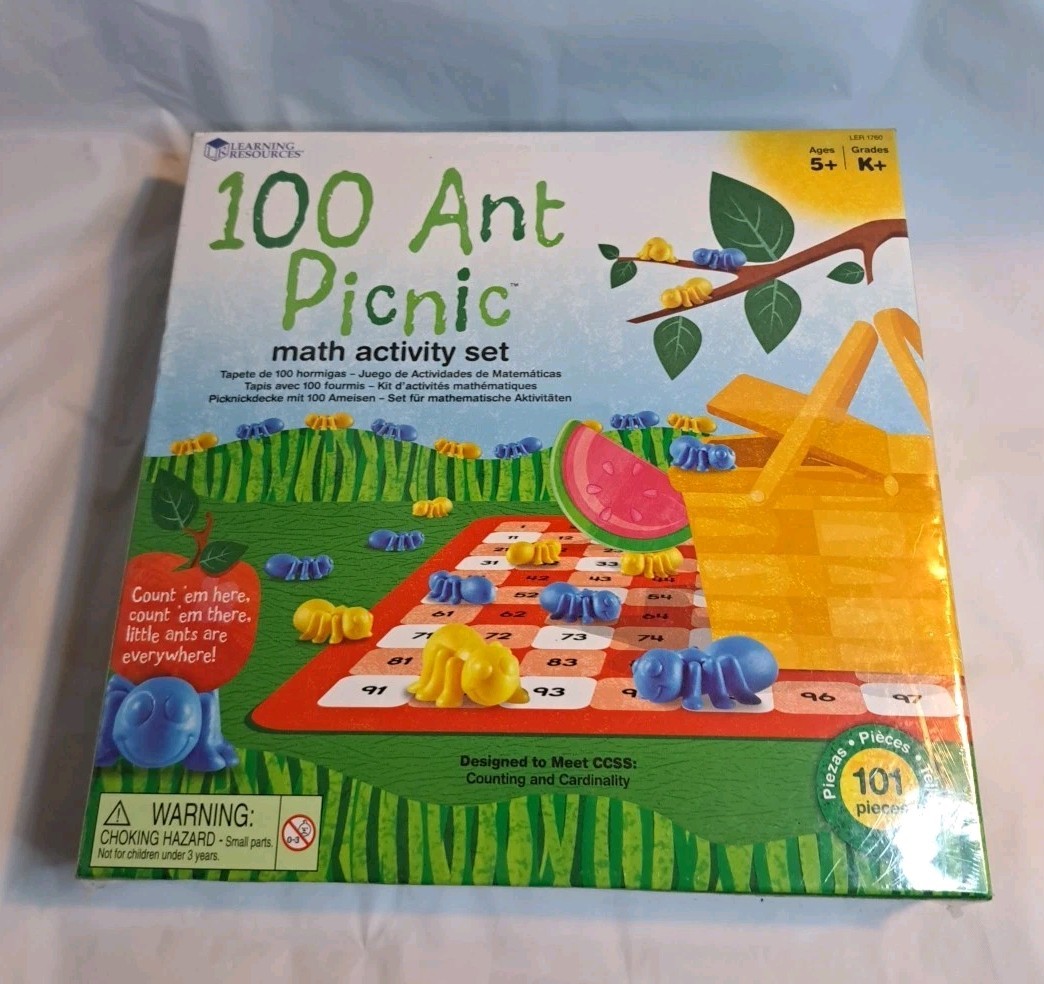 Learning Resources 100 Ant Picnic Math Activity Set 5+/K+ Ho