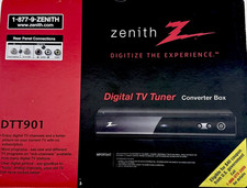 Zenith DTT901 Digital TV Tuner Converter Box w Remote