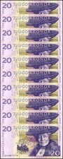 Sweden 20 Kronor, 1997-2008, P-63, Used X 10 PCS