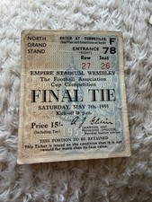 May 7th 1955 Newcastle United Manchester City FA Cup Final Match Ticket.