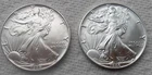 2 1986 AMERICAN SILVER EAGLE GEM BU