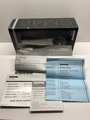 Shure SM48W-LC SM48 White RARE Limited Ed Microphone Mic Clip XLR