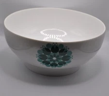 Vintage Thomas Rosenthal Blue Tulips Bowl Mid Century Modern