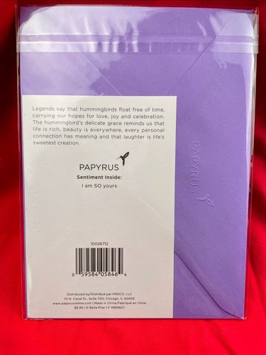 PAPYRUS BELLA PILAR Glitter 💜RARE “ I Am So Yours “ Romance Romantic Love - Picture 9 of 13