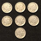 Seven Indian Head Buffalo Nickel Five Cents 1937-P 1936-P