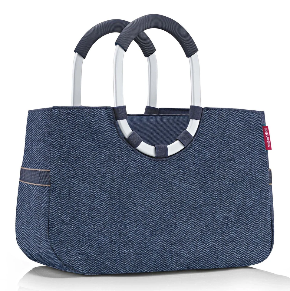 reisenthel Loopshopper M Shopper Schultertasche Herringbone Dark Blue dunkelblau - Bild 2 von 4