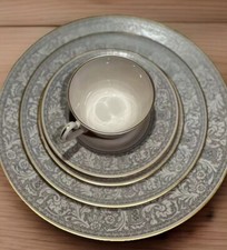 Renaissance Platinum Franciscan Service For 11- 55 Pieces Color Gray/silver