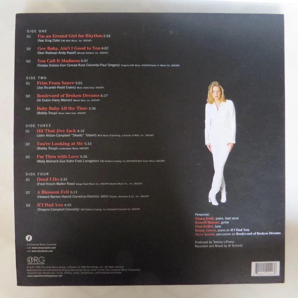 Diana Krall-All For You (A Dedication To The Nat King Cole Trio)-VINYL LP-USE... - Image 2 of 2
