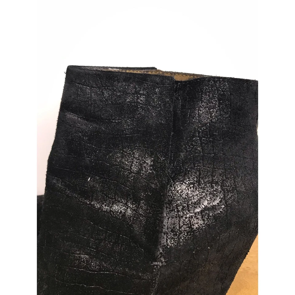 Botines de cuña ocultos de cuero negro OTBT para mujer talla 8 Foto 3 de 4