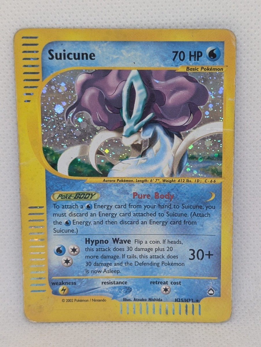 Suicune H25/H32 Aquapolis Holo Rare Legendary Pokemon TCG Nintendo
