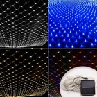 Solar 100/204 LEDs Net Mesh Lights Fairy String Lights Waterproof Outdoor Decor
