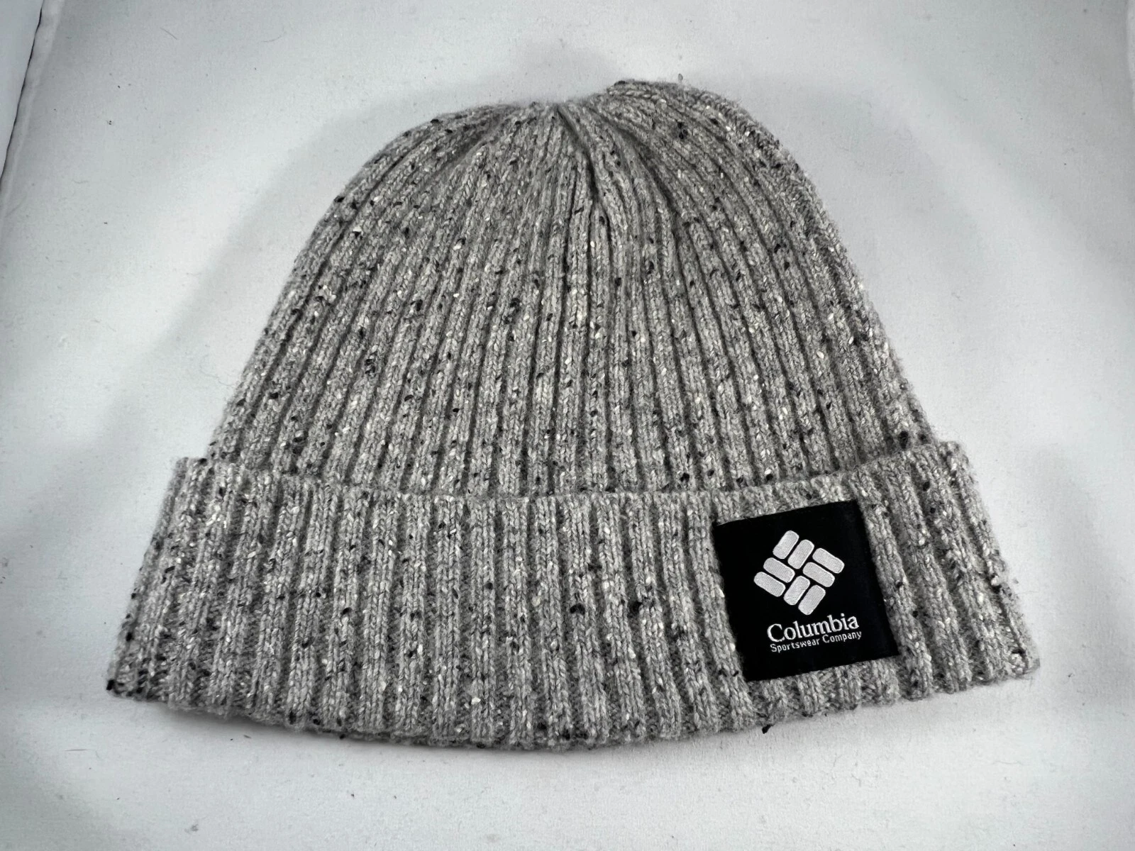Columbia Sportswear Black Label Japan Collection Gray Speckled Wool Beanie Hat