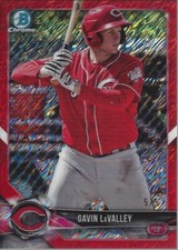 2018 Bowman Chrome Prospects Red Shimmer Refractors #BCP119 Gavin LaValley /5 