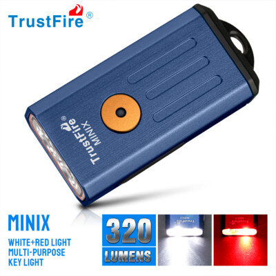 TrustFire MiniX 320LM, wiederaufladbar mit Weiß/Rot-LED Taschenlampe Wasserdicht