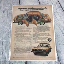 1976 Bmw 530i Car Automobile Vintage Print Adposter Promo Art Magazine Page