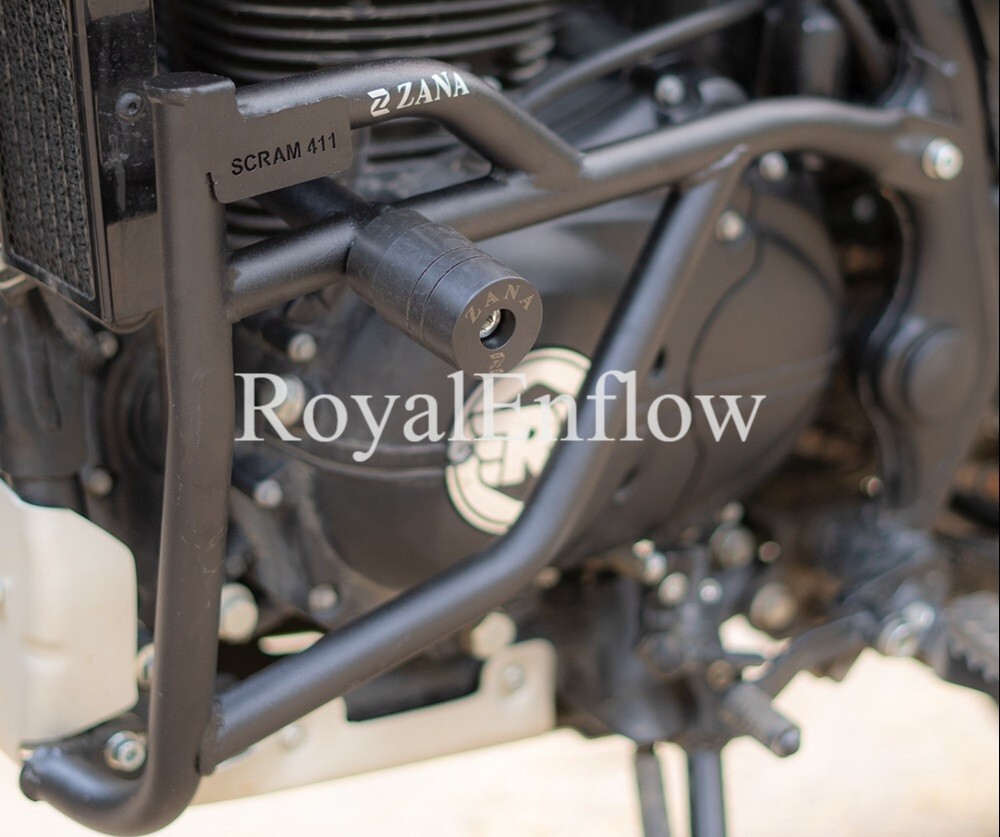Fit For Royal Enfield Black Engine Guard With Slider for SCRAM 411 eBay