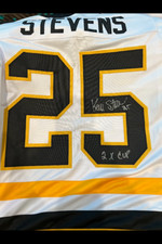 Kevin Stevens Signed Pittsburgh White Hockey Jersey (Beckett)