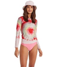 Volcom L33923 Womens Pink Circle Back Long Sleeve Rashguard Size XS