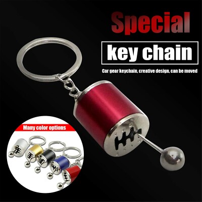 Car Shift Knob Manual Gear Stick Shifter Metal Key Ring Key Chain