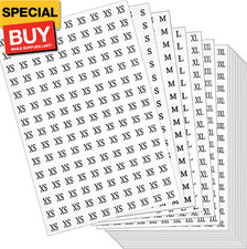 4200 Pcs Clothing Size Round Stickers, 1/2 Labels Sticker White Adhesive Appare