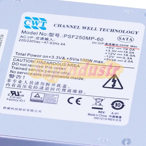1PC monitor DVR 8 serial hard drive power supply PSF250MP-60 220/230VAC 250W~ - 第 10/13 張圖片