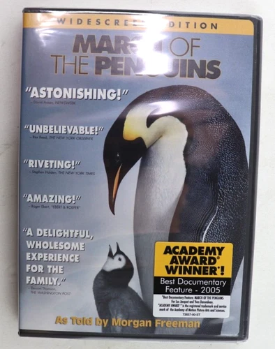 March Of The Penguins (DVD, 2005, Widescreen) Narrated By Morgan Freeman New