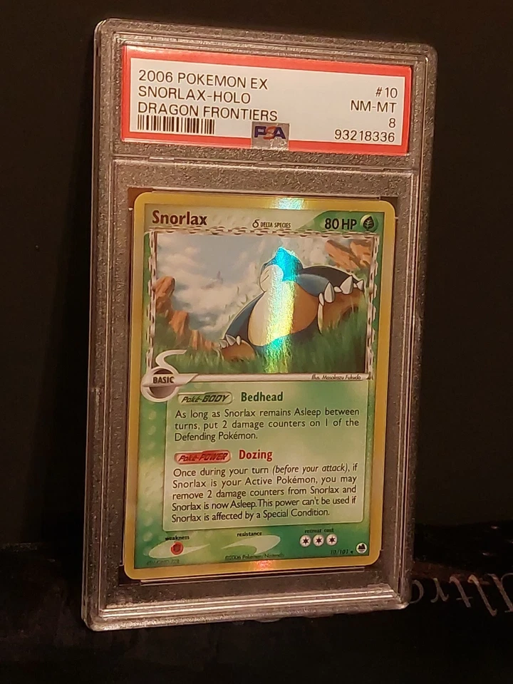 Pokemon Snorlax MISPRINT PSA 8 EX Dragon Frontiers Holo Delta Species #10/101 - Image 2 of 4