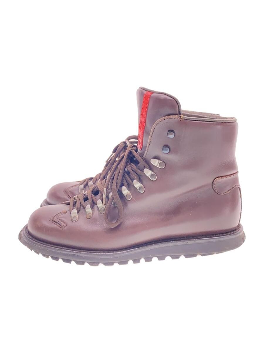 PRADA SPORT LACE UP BOOTS WITH REDUCTION SOLE UK6 Brown LEATHER 