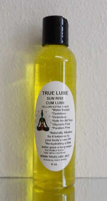Cum Lube Sun Rise Yellow True Lube Water Based Personal Lubricant 8oz