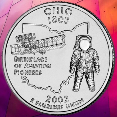 Quarter Dollar Ohio 2002 D Unc  665#  