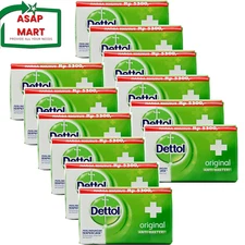 Dettol Anti-Bacterial Hand and Body Bar Soap, Original, 110 Gr / 3.88 Oz 12 pack